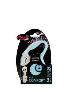 Flexi New Comfort Açık Mavi Şerit Otomatik Köpek Tasması 3 Mt Xsmall