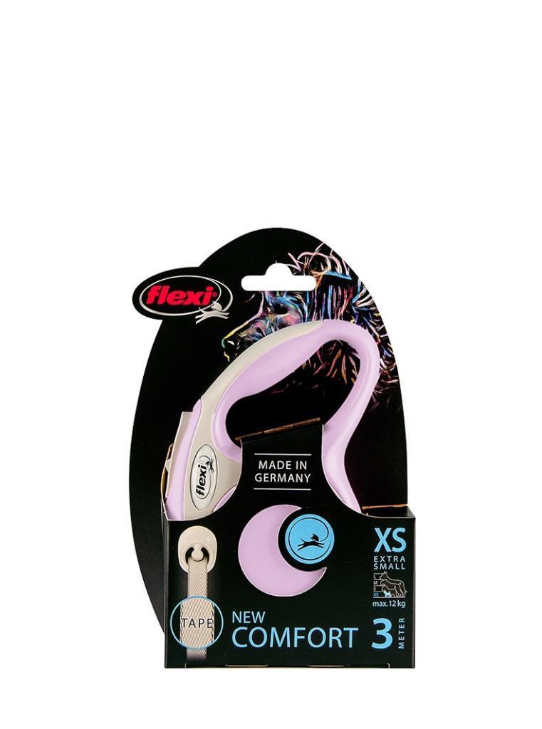 Flexi New Comfort Rose Şerit Otomatik Köpek Tasması 3 Mt Xsmall