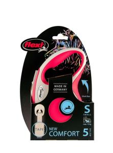 Flexi New Comfort Kırmızı Şerit Otomatik Köpek Tasması 5 Mt Small