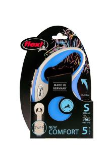 Flexi New Comfort Mavi Şerit Otomatik Köpek Tasması 5 Mt Small