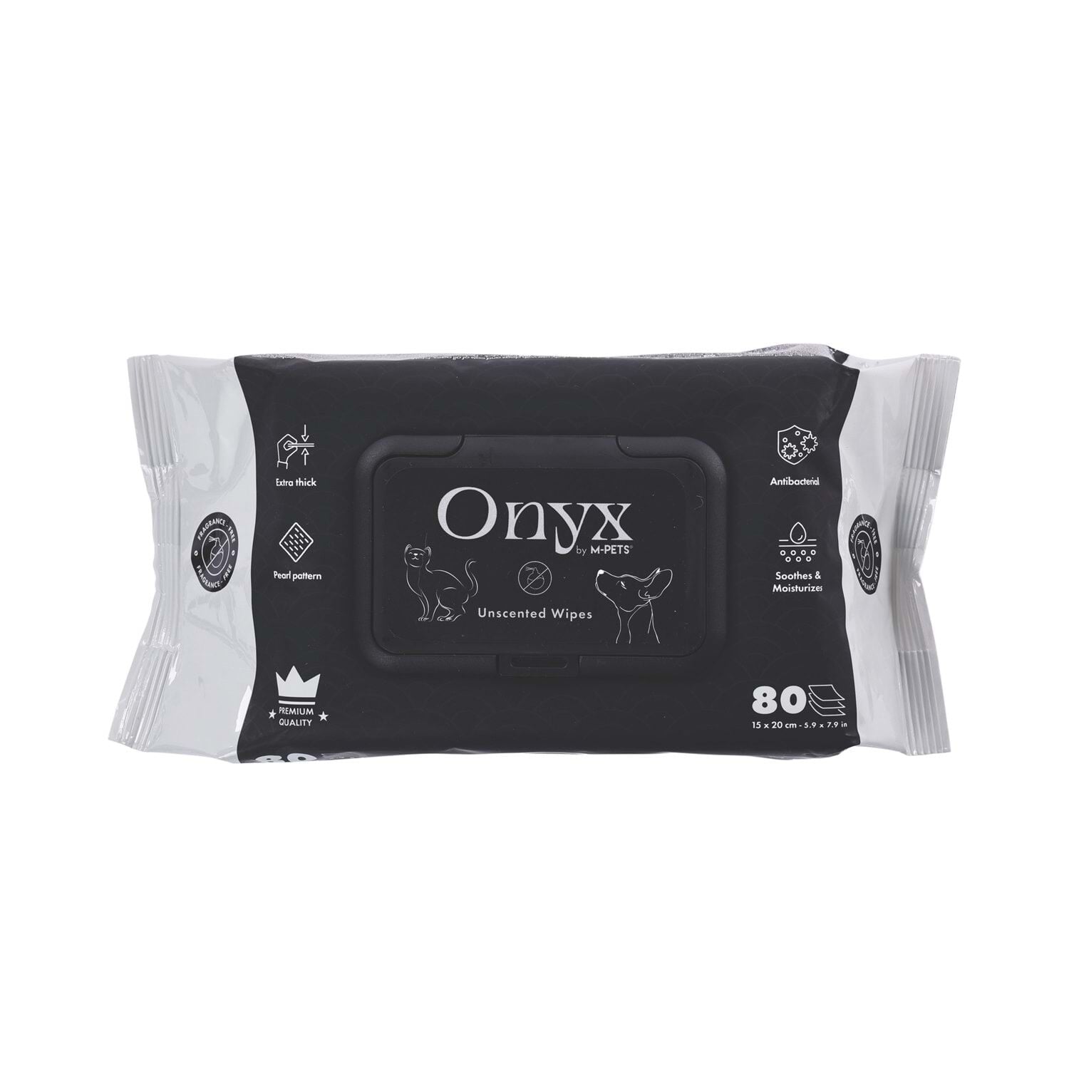 60106401 M-Pets Onyx Kokusuz Kedi Ve Köpekler İçin Temizleme Mendili 80Li
