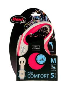 Flexi New Comfort Kırmızı Şerit Otomatik Köpek Tasması 5 Mt Medium