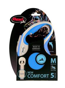 Flexi New Comfort Mavi Şerit Otomatik Köpek Tasması 5 Mt Medium