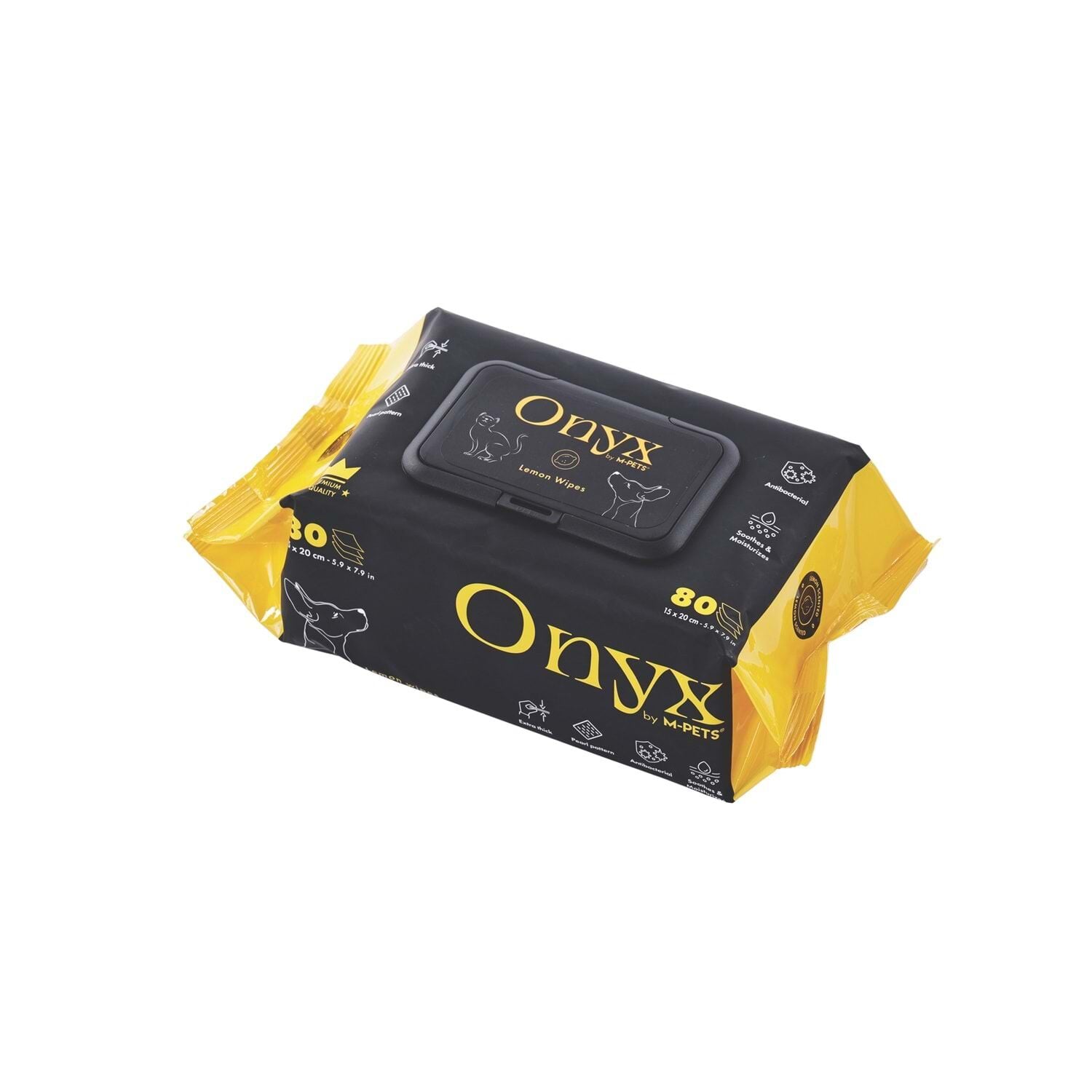 60106701 M-Pets Onyx Şeftali Kokulu Kedi Ve Köpekler İçin Temizleme Mendili 80Li