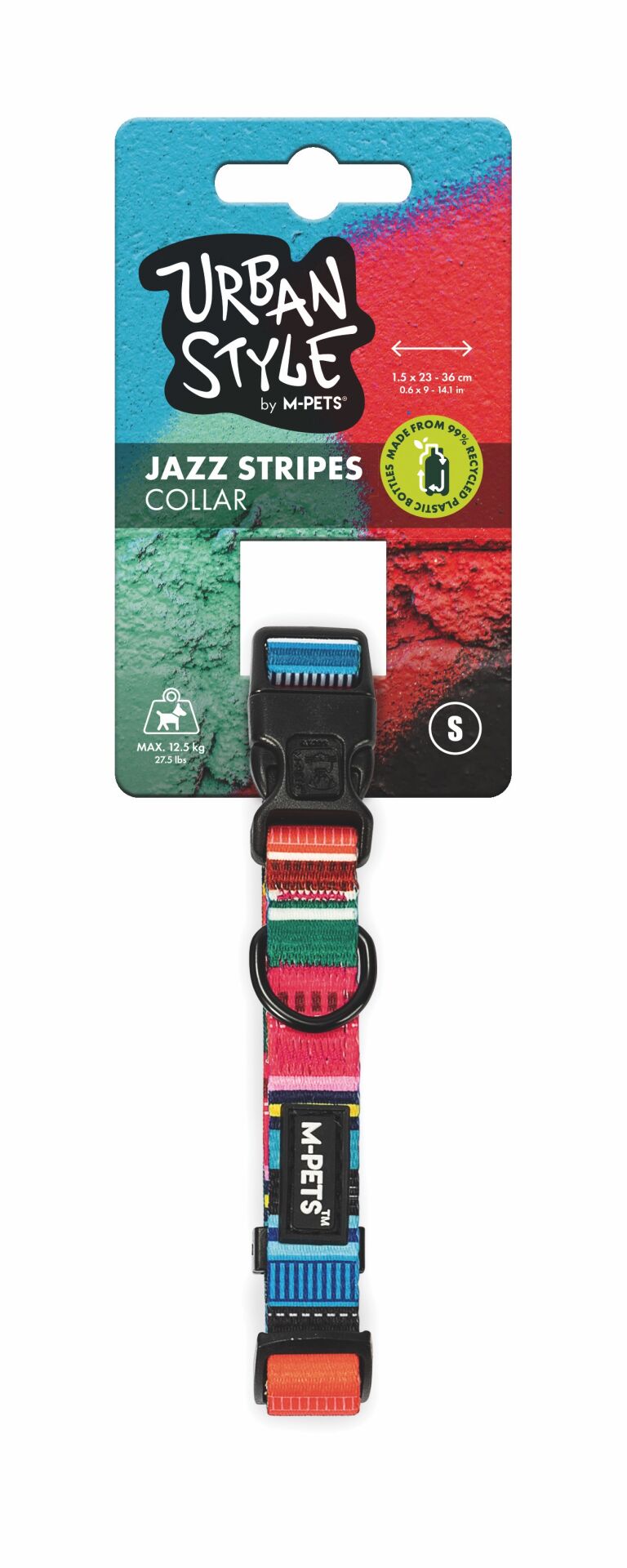 10835499 M-Pets Urban Style Jazz Strıpes Boyun Tasması (S)