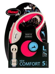 Flexi New Comfort Kırmızı Şerit Otomatik Köpek Tasması 5 Mt Large