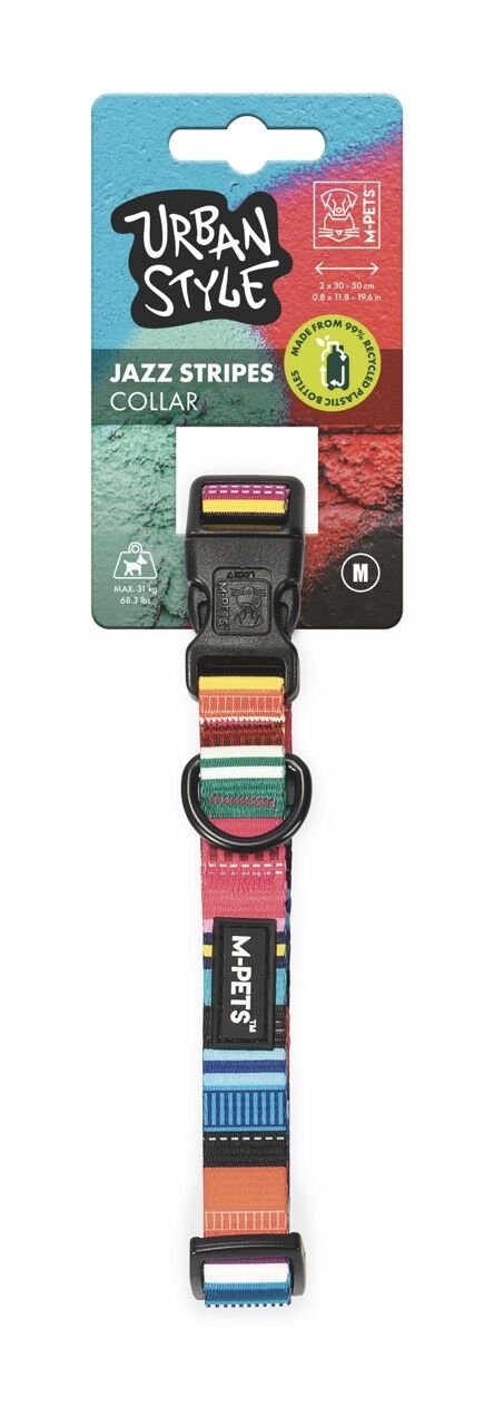10835599 M-Pets Urban Style Jazz Strıpes Boyun Tasması (M)