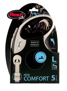 Flexi New Comfort Siyah Şerit Otomatik Köpek Tasması 5 Mt Large