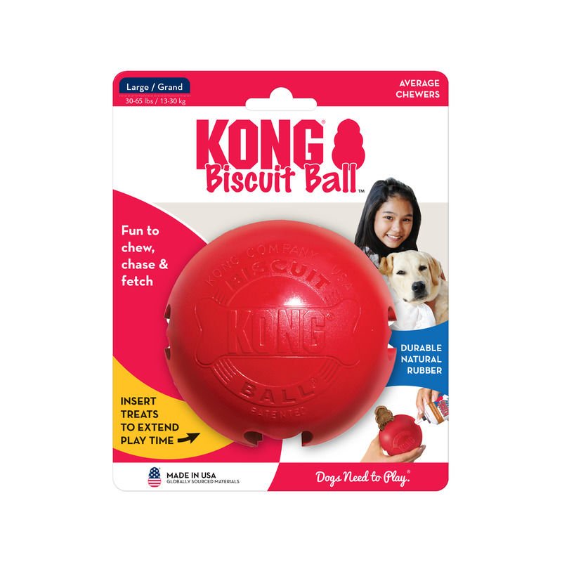 KONG Biscuit Ball Top Şeklinde Köpek Oyuncağı L