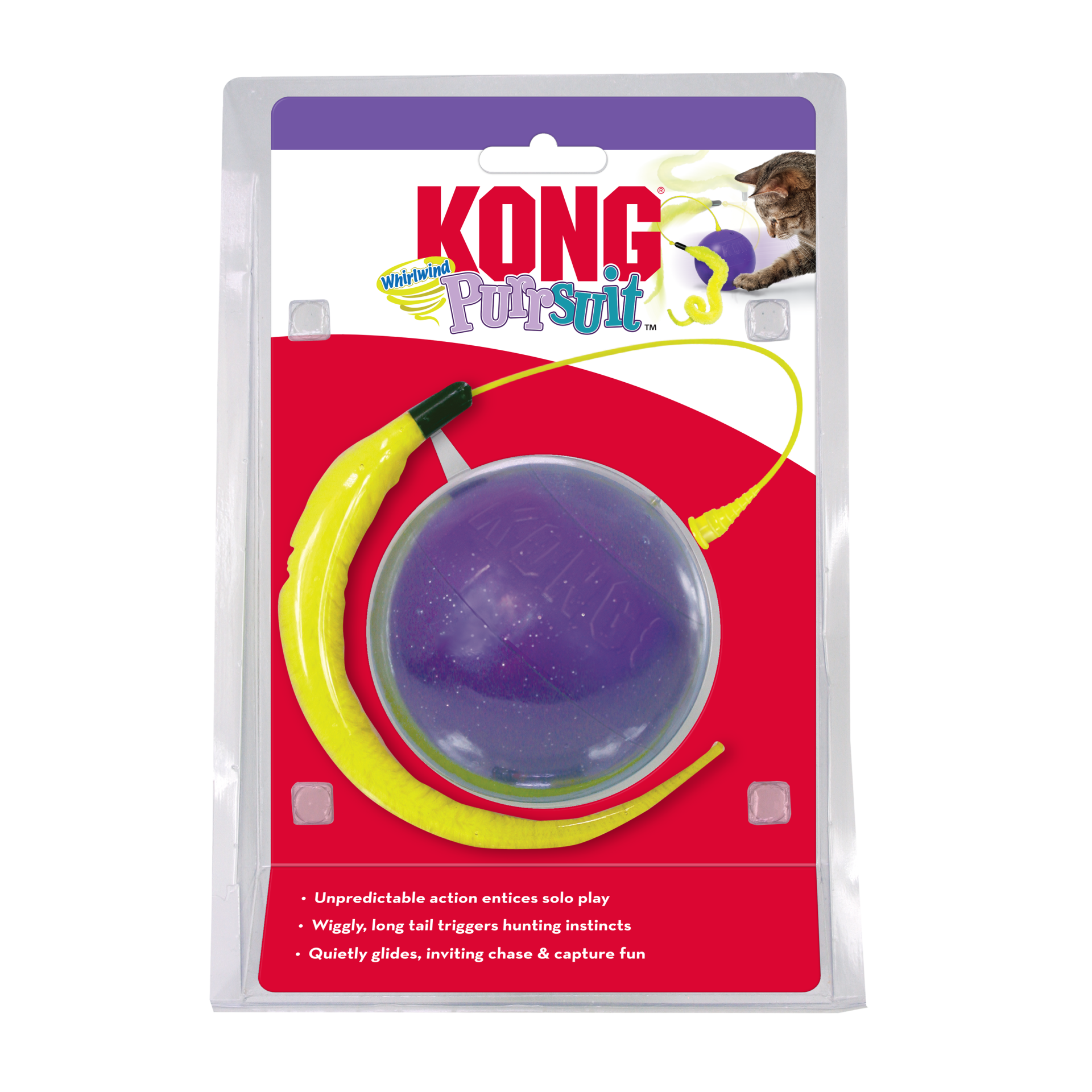 KONG Purrsuit Sallantılı Top Şeklinde Kedi Oyuncağı