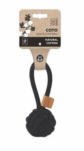 10647008 M-Pets Coto Black Loop Ball 6,5Cm Çekmeli Örgü Top Oyuncak