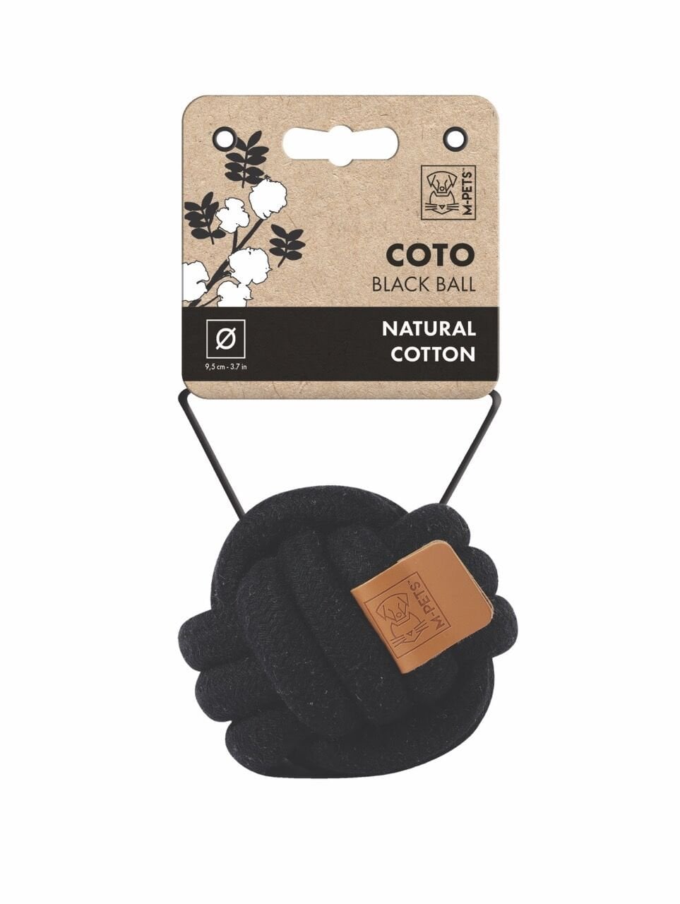 10647708 M-Pets Coto Black Ball 9,5Cm Örgü Top Oyuncak