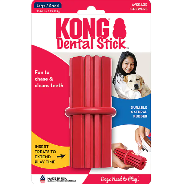 KONG Dental Stick Diş Temizliği Sağlayan Çok Amaçlı Köpek Oyuncağı M