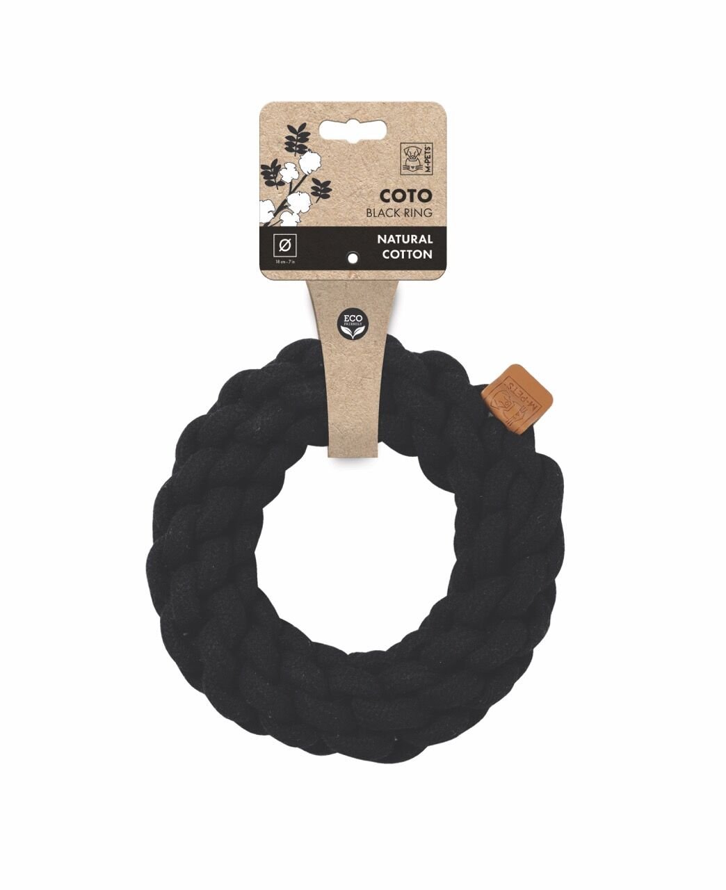 10648208 M-Pets Coto Black Rıng 18Cm Örgü Halka Oyuncak