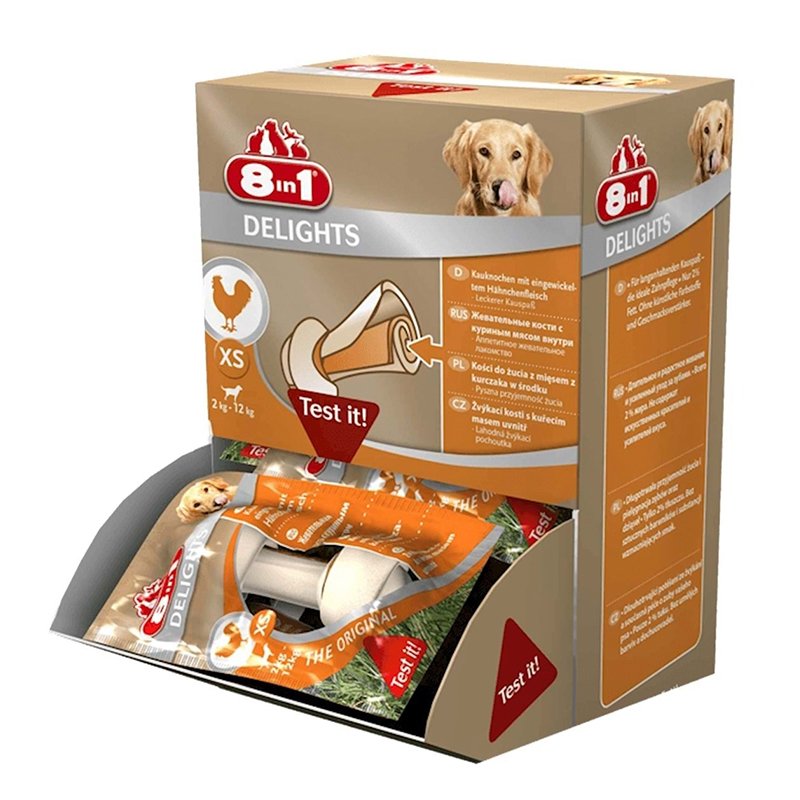 8 In 1 Delights Bone Köpek Çiğneme Kemiği Xs 30 Adet Skt:01/24