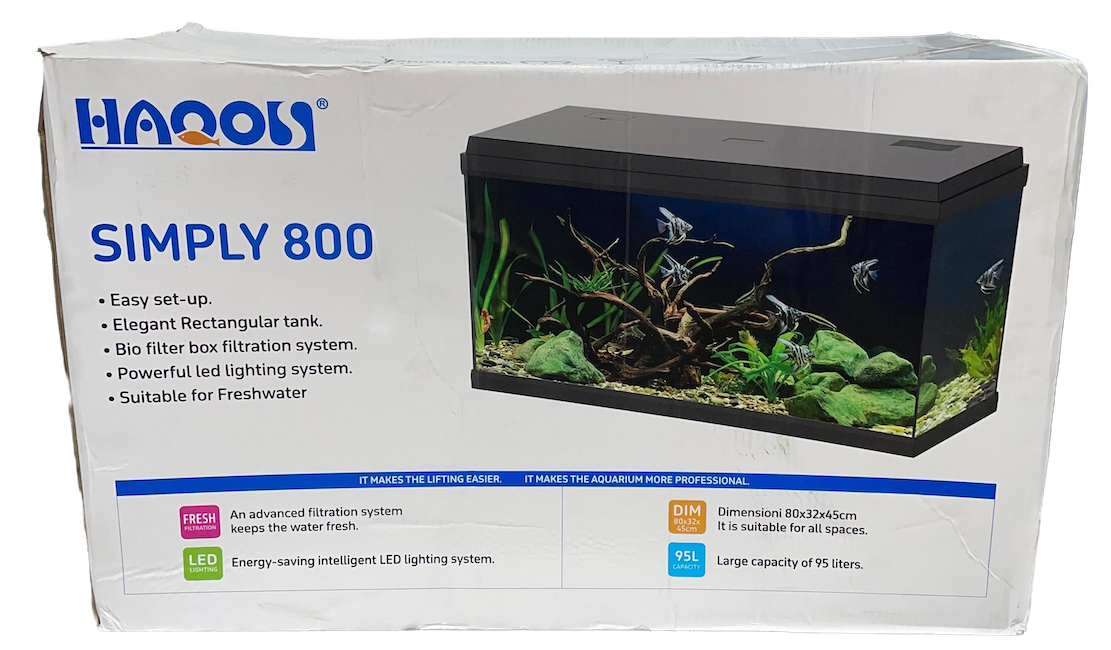 Haqos Sımply Led 800 Akvaryum 95L Black