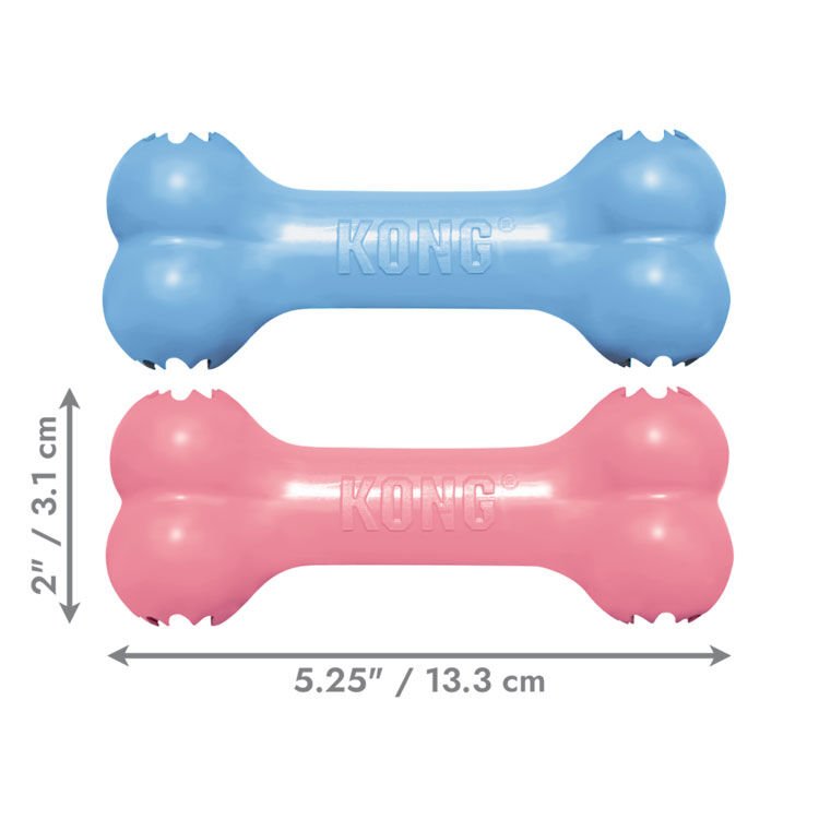 KONG Puppy Goodie Bone Kemik Şeklinde Çok Amaçlı Yavru Köpek Oyuncağı S