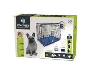 10450617 M-Pets Voyager Köpek Kafesi 2 Kapılı (M) Mavi 76X48X53Cm