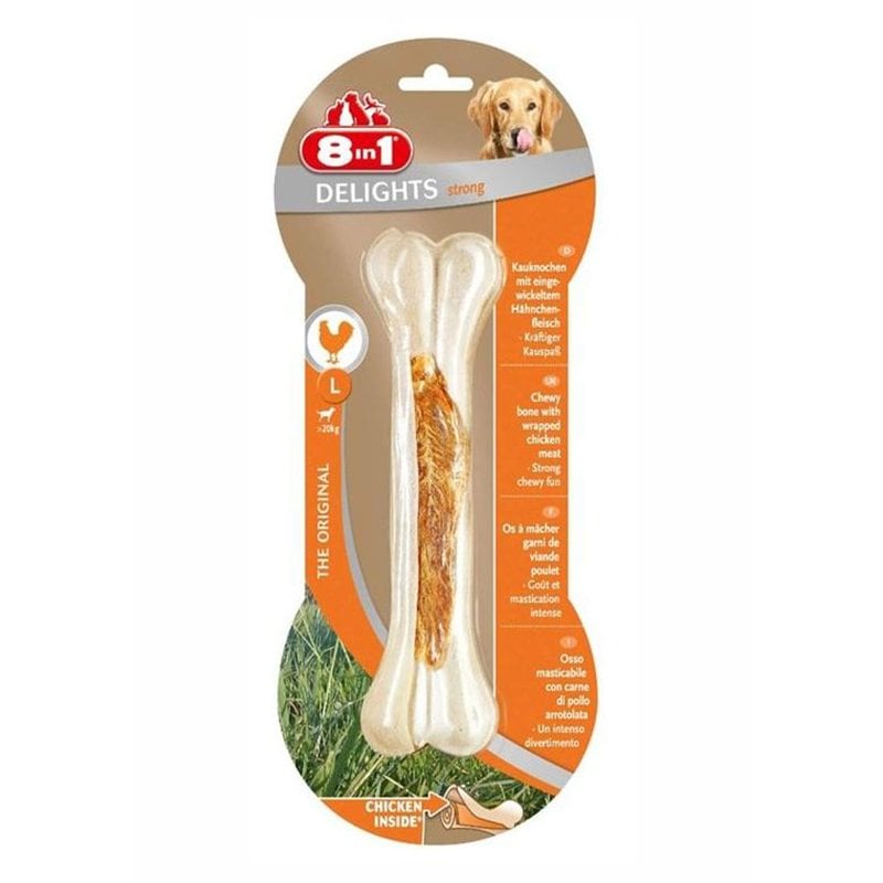 8 In 1 Delights Strong Köpek Çiğneme Kemiği L 6 Adet Skt:12/26