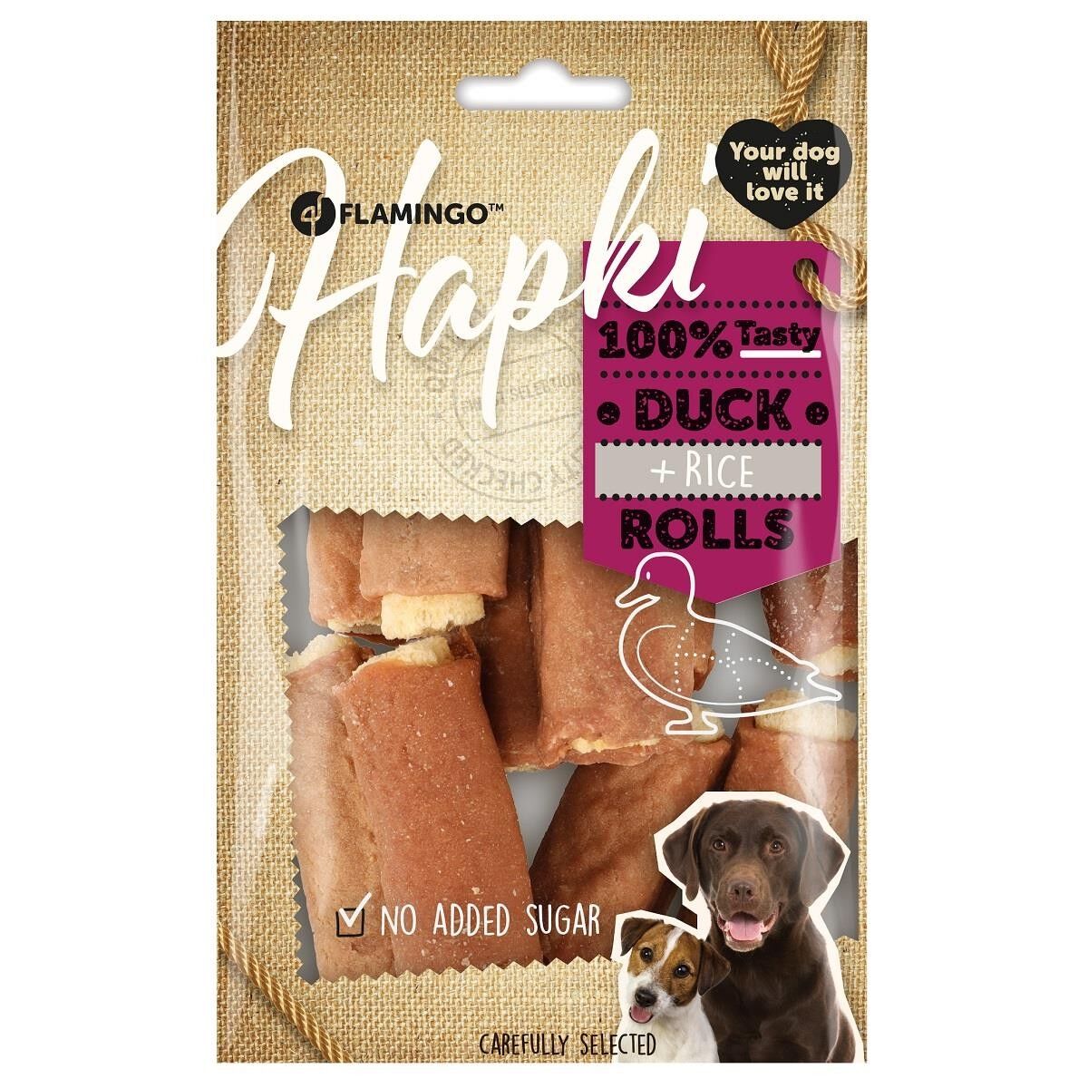 Flamingo Hapki Pirin Puro Ördekli Köpek Ödül Maması 85GR skt:04/26