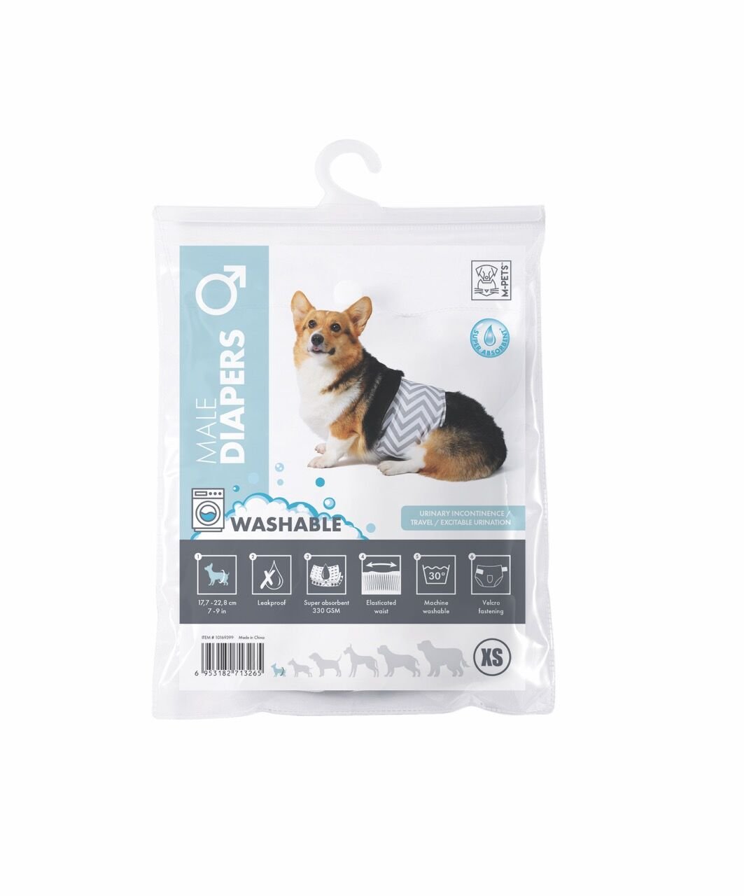 10169399 M-Pets Erkek Köpekler İçin Yıkanabilir Külot (Xs)