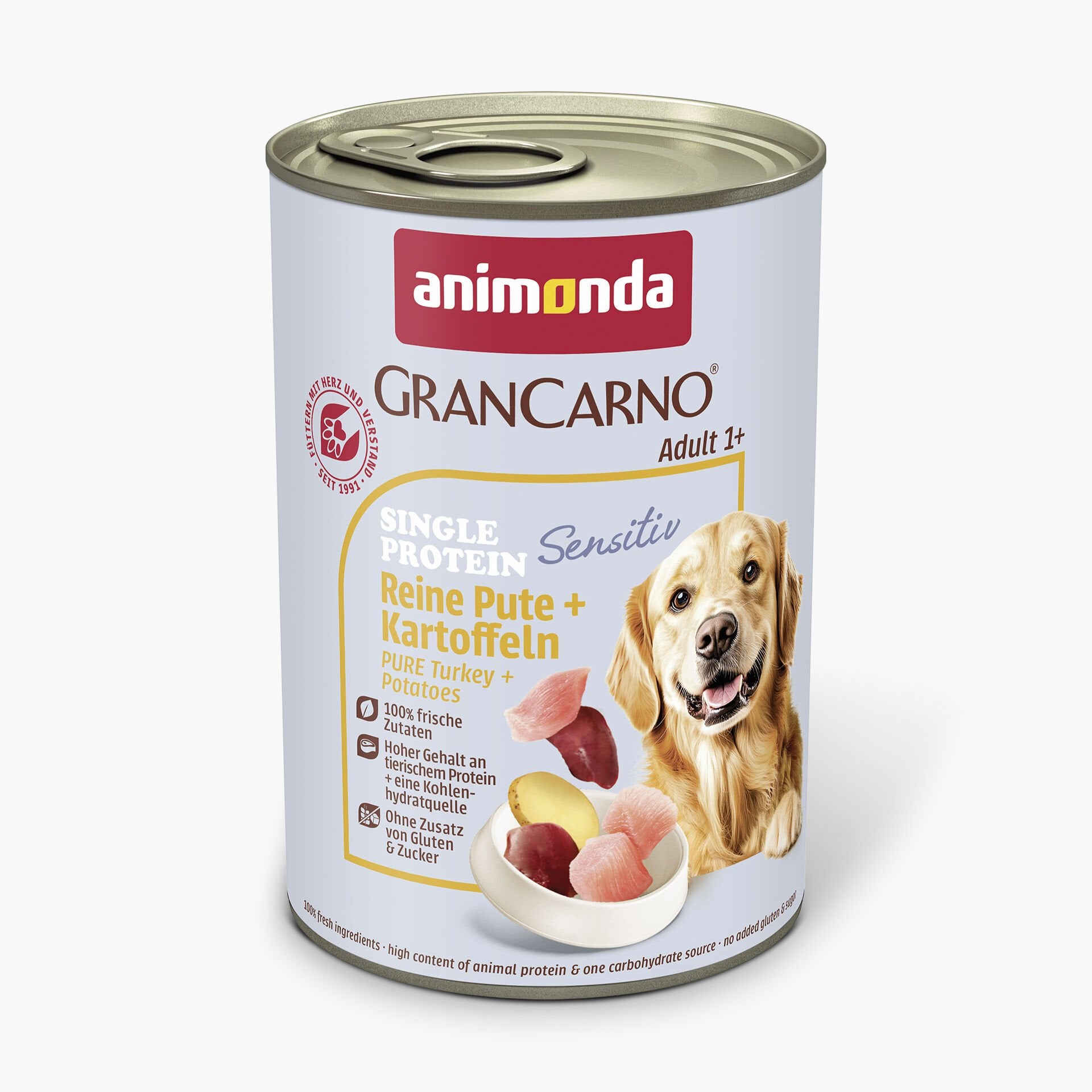 Animonda Gran Carno Sensitiv Hindili Patatesli Köpek Konservesi Adet 400 Gr Skt:02/28