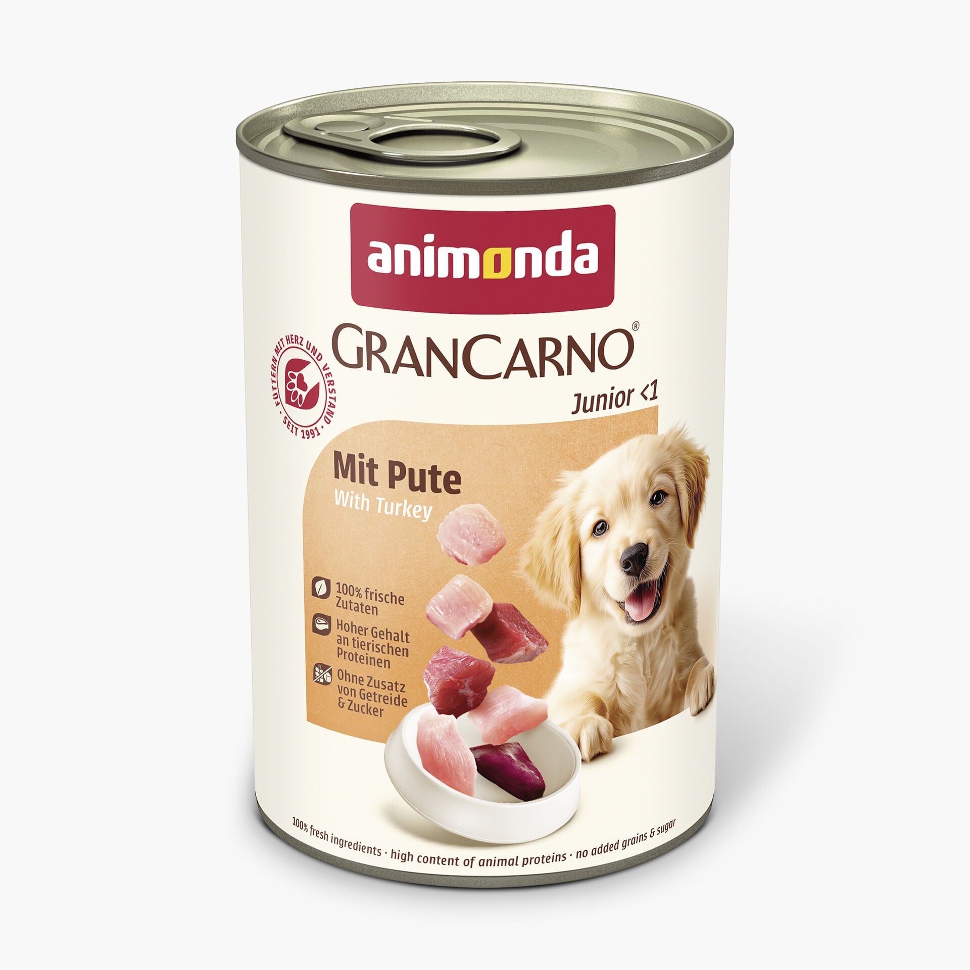 Animonda Gran Carno Hindi Yüreği Yavru Köpek Konservesi 400 Gr Skt:06/26