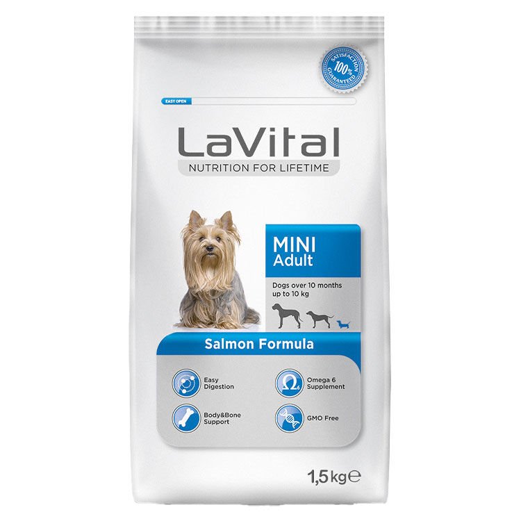 La Vital Mini Adult Somonlu Yetişkin Köpek Maması 1,5 Kg Skt:07/27
