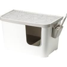 CASETTA TUVALET GRİ/BEYAZ 75.7 x 45 x 45 cm