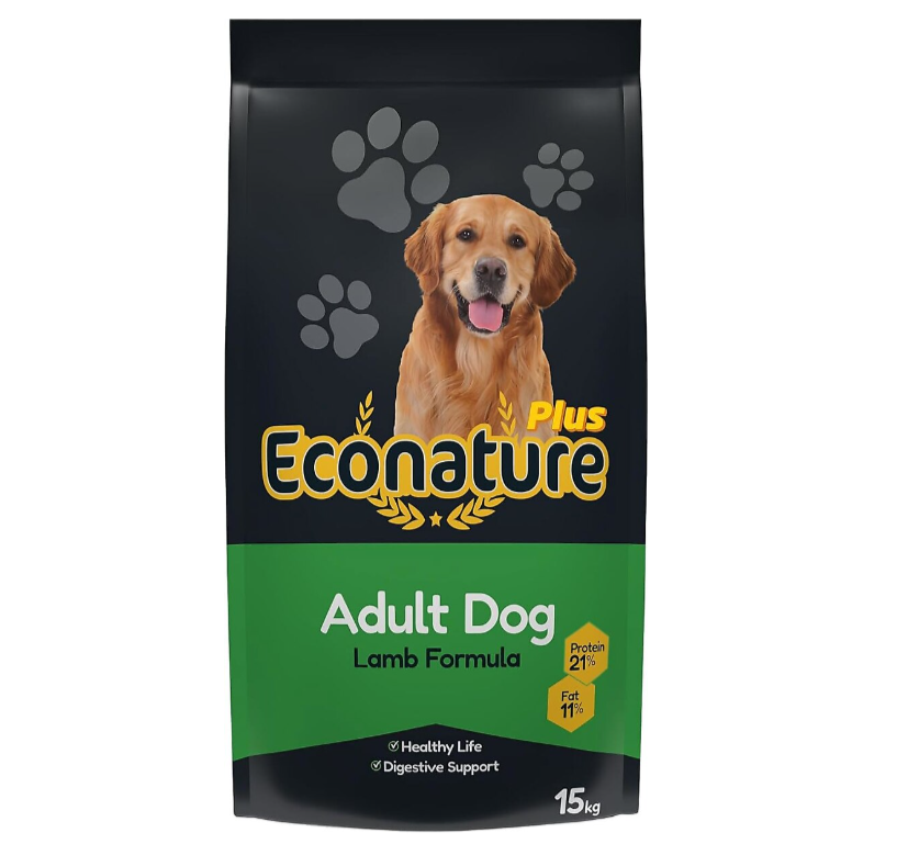 Econature Plus Kuzulu Yetişkin Köpek Maması 13.5+1.5 Kg