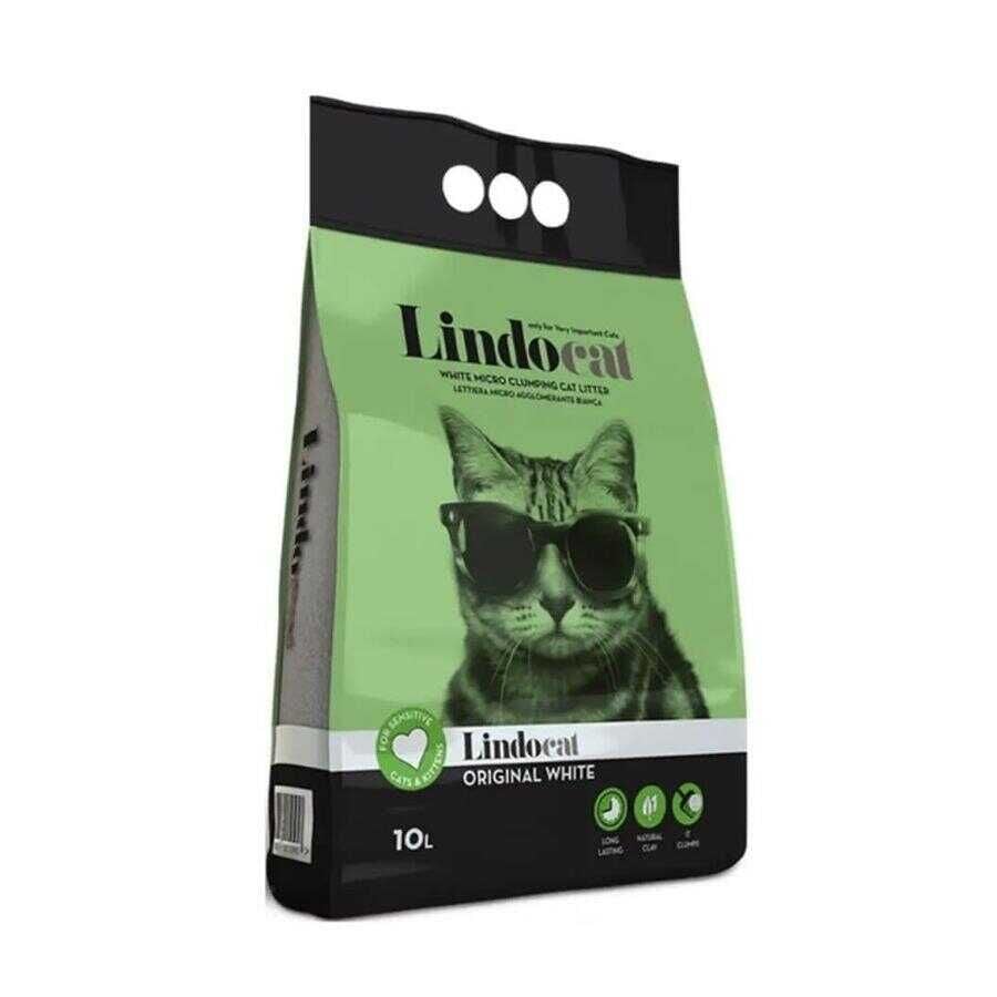 Lindocat Original İnce Taneli Kokusuz Topaklanan Kedi Kumu 10 L