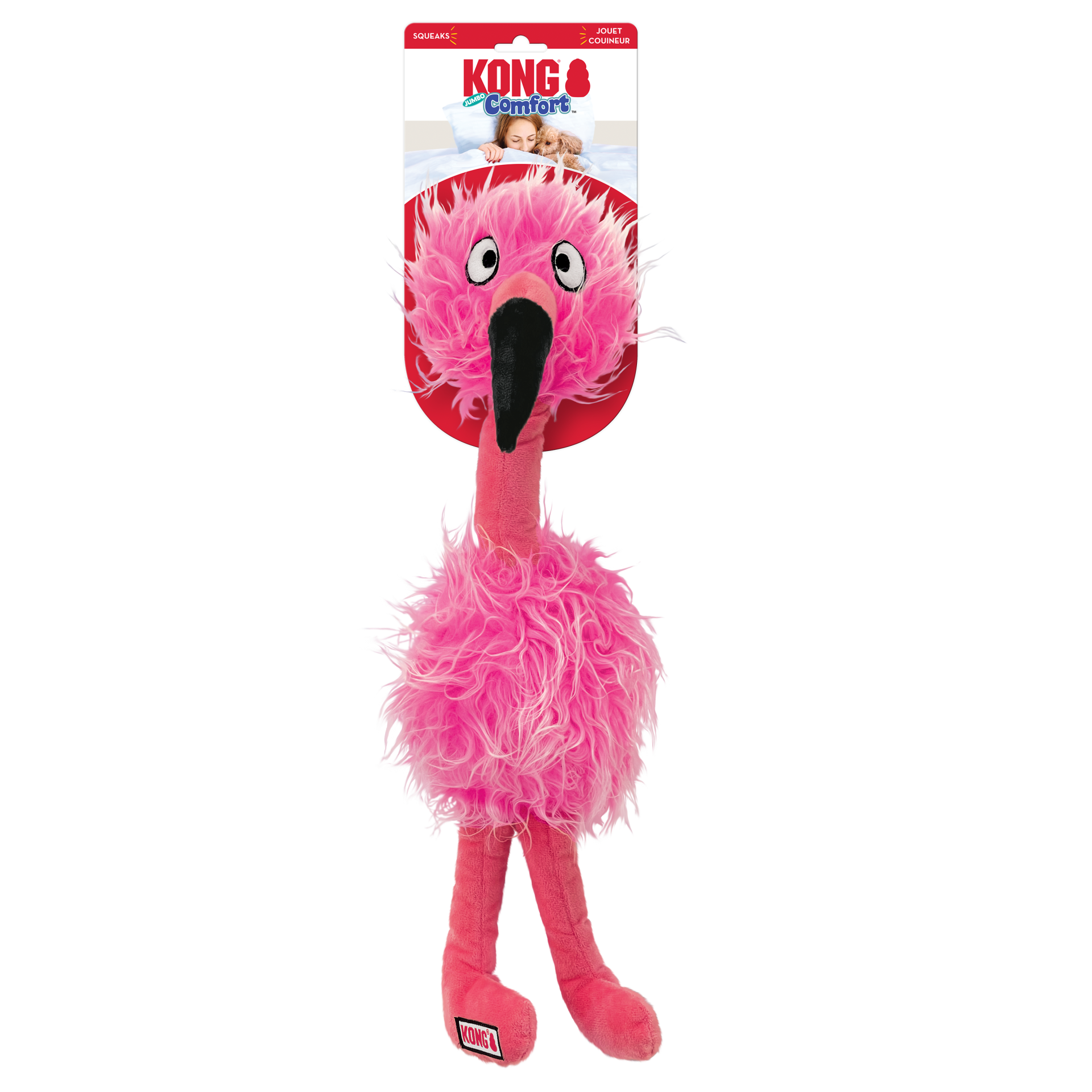 KONG Comfort Jumbo Bird Flamingo Şeklinde Peluş Köpek Oyuncağı XL