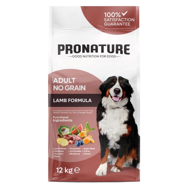 Pronature Tahılsız Yetişkin Kuru Köpek Maması (Perfect Maintenance) Kuzu Etli Patatesli ve Enginarlı 12 Kg