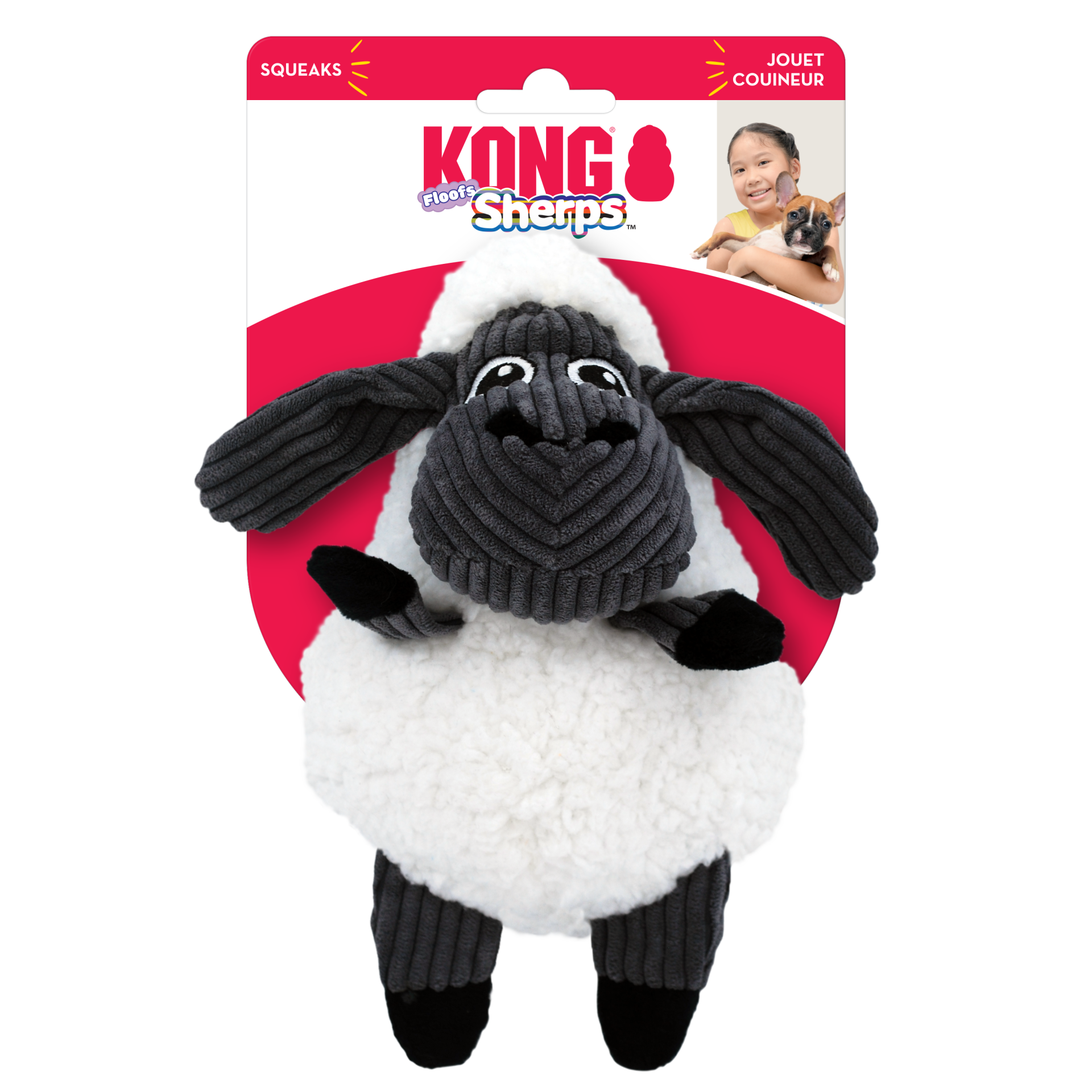 KONG Sherps Kuzu Şeklinde Peluş Köpek Oyuncağı M