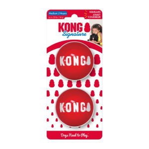 KONG Signature Ball Top Şeklinde Köpek Oyuncağı M 2li