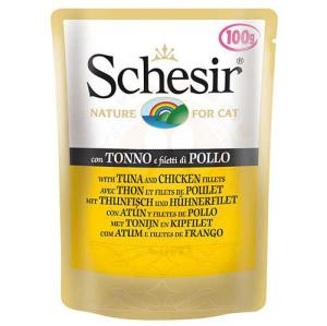 Schesir Ton Balıklı Kıyılmış Tavuklu Kedi Yaş Mama 85 Gr 20 Adet Skt:07/24