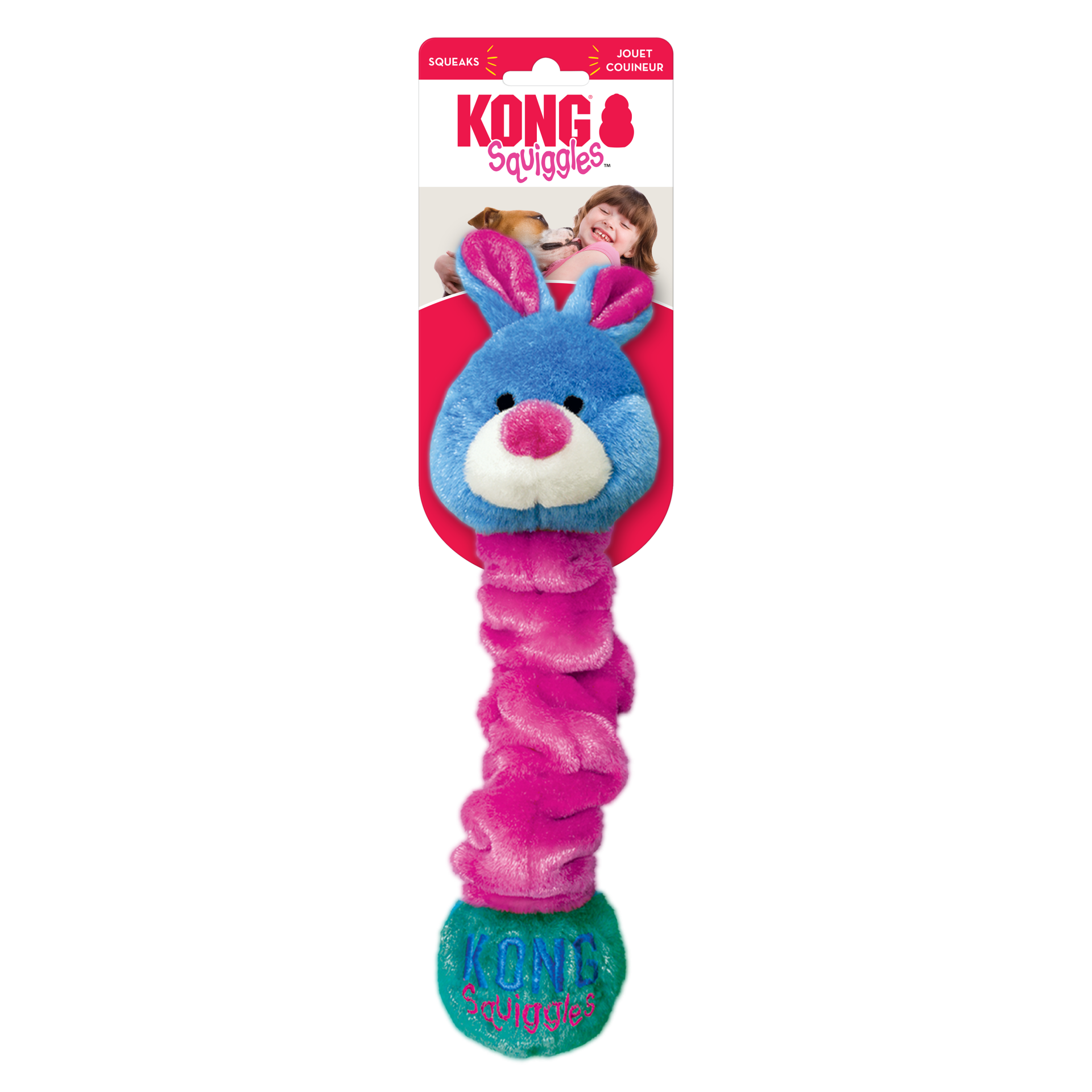 KONG Squigles Tavşan Figürlü Peluş Köpek Oyuncağı M