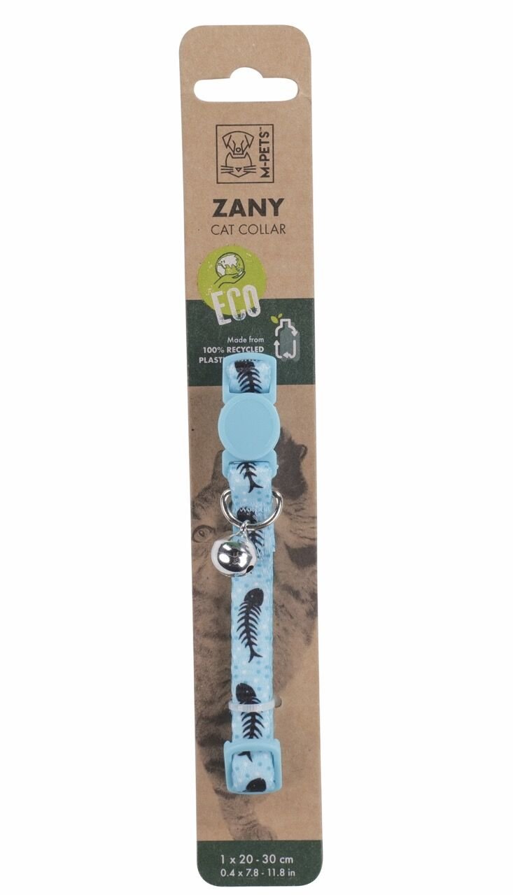 20800899 M-Pets Zany Kedi Boyun Zilli Tasması Black/Blue