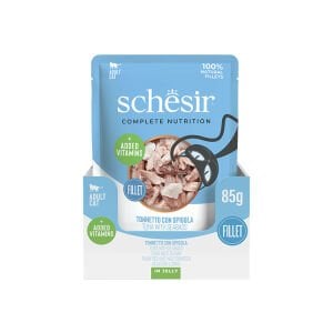 Schesir Ton Balıklı Ve Levrekli Kedi Yaş Mama 85 Gr 12Adet  C01070105