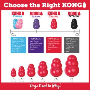 KONG Classic Köpekler için Çok Amaçlı Isırma Oyuncağı L