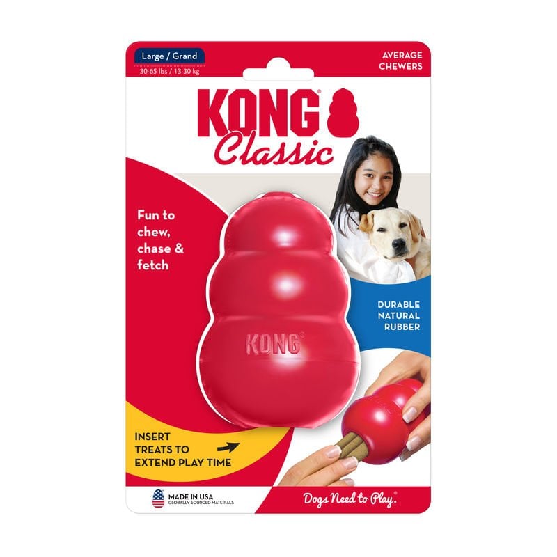 KONG Classic Köpekler için Çok Amaçlı Isırma Oyuncağı L