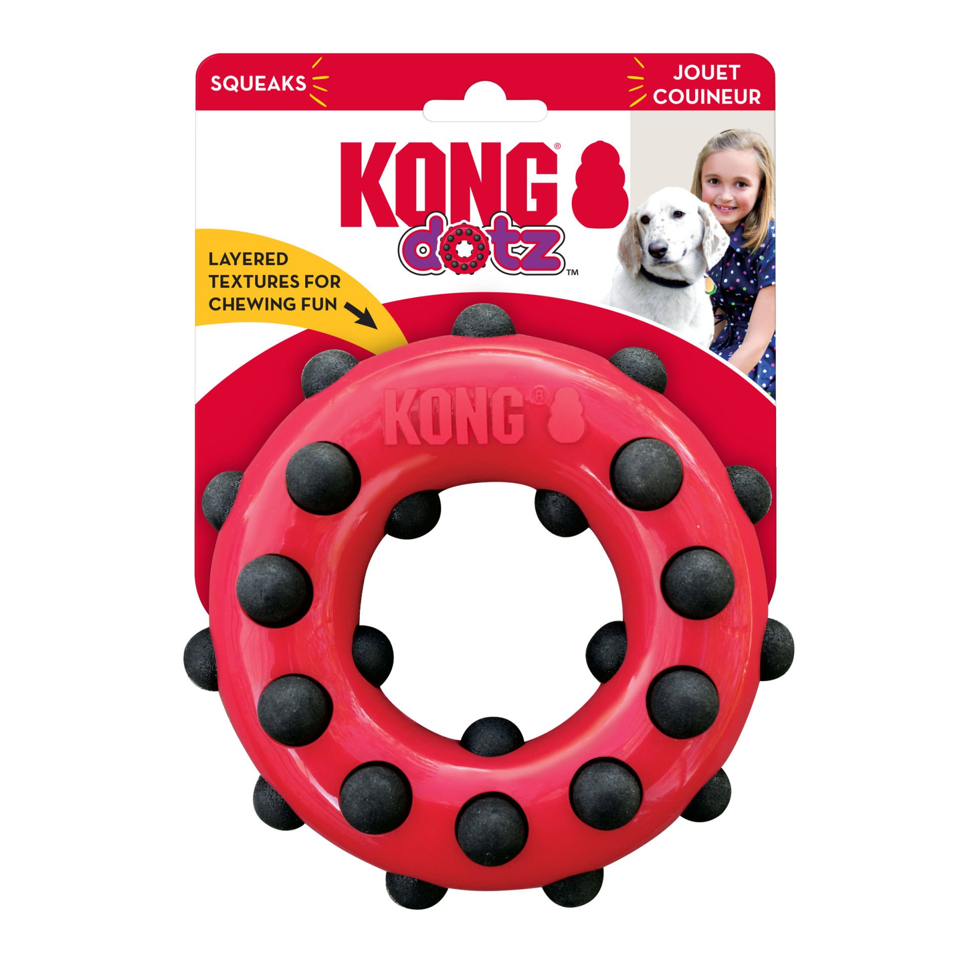 KONG Dotz Circle Halka Şeklinde Köpek Oyuncağı L