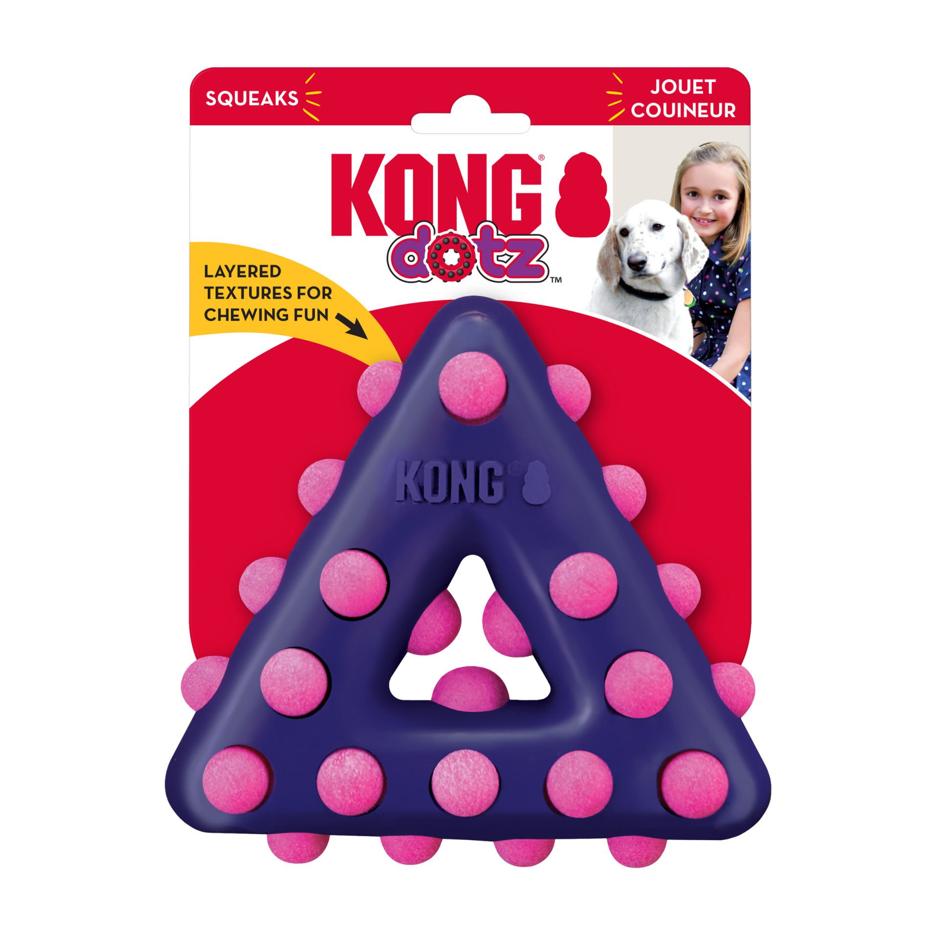 KONG Dotz Triangle Üçgen Şeklinde Köpek Oyuncağı L