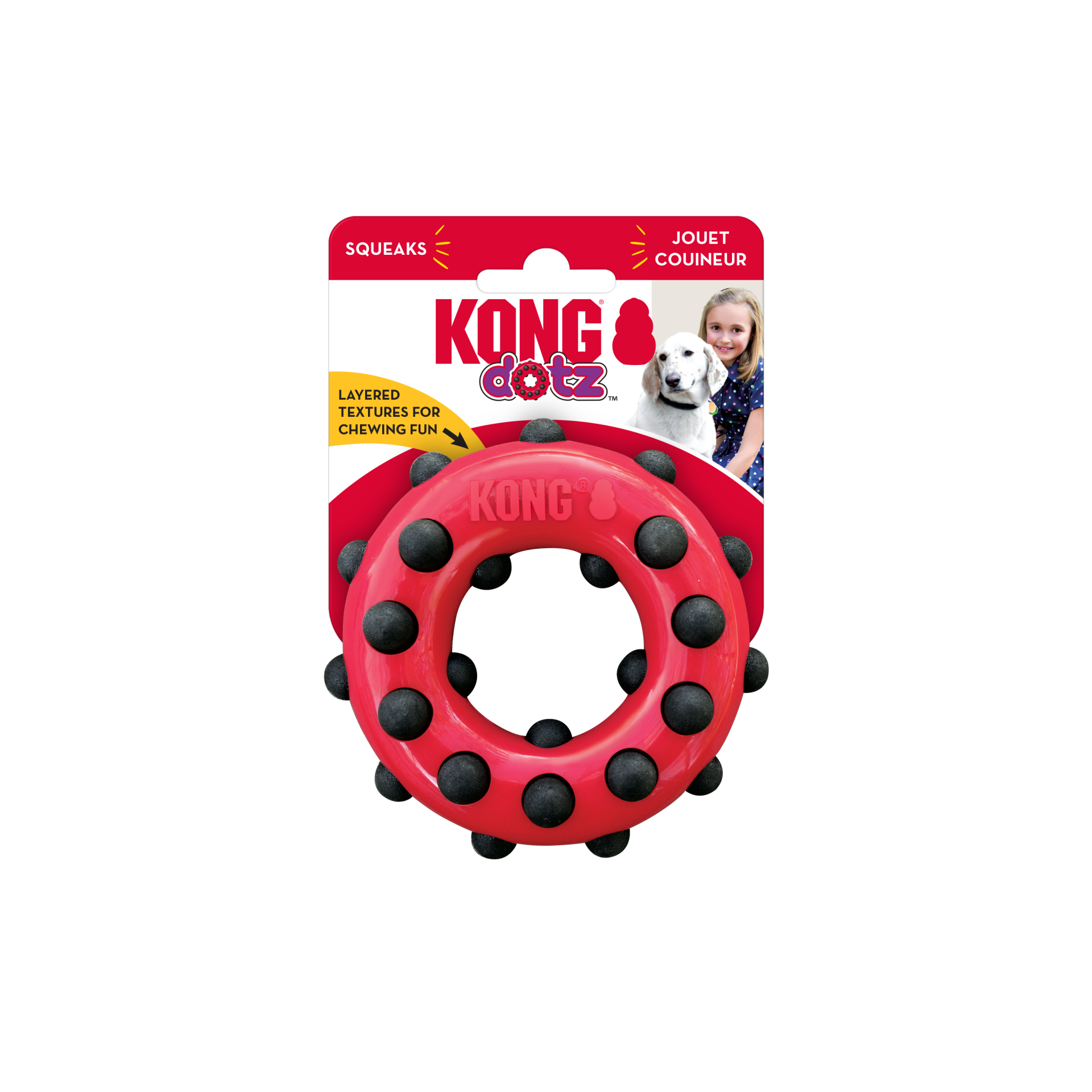KONG Dotz Circle Halka Şeklinde Köpek Oyuncağı S