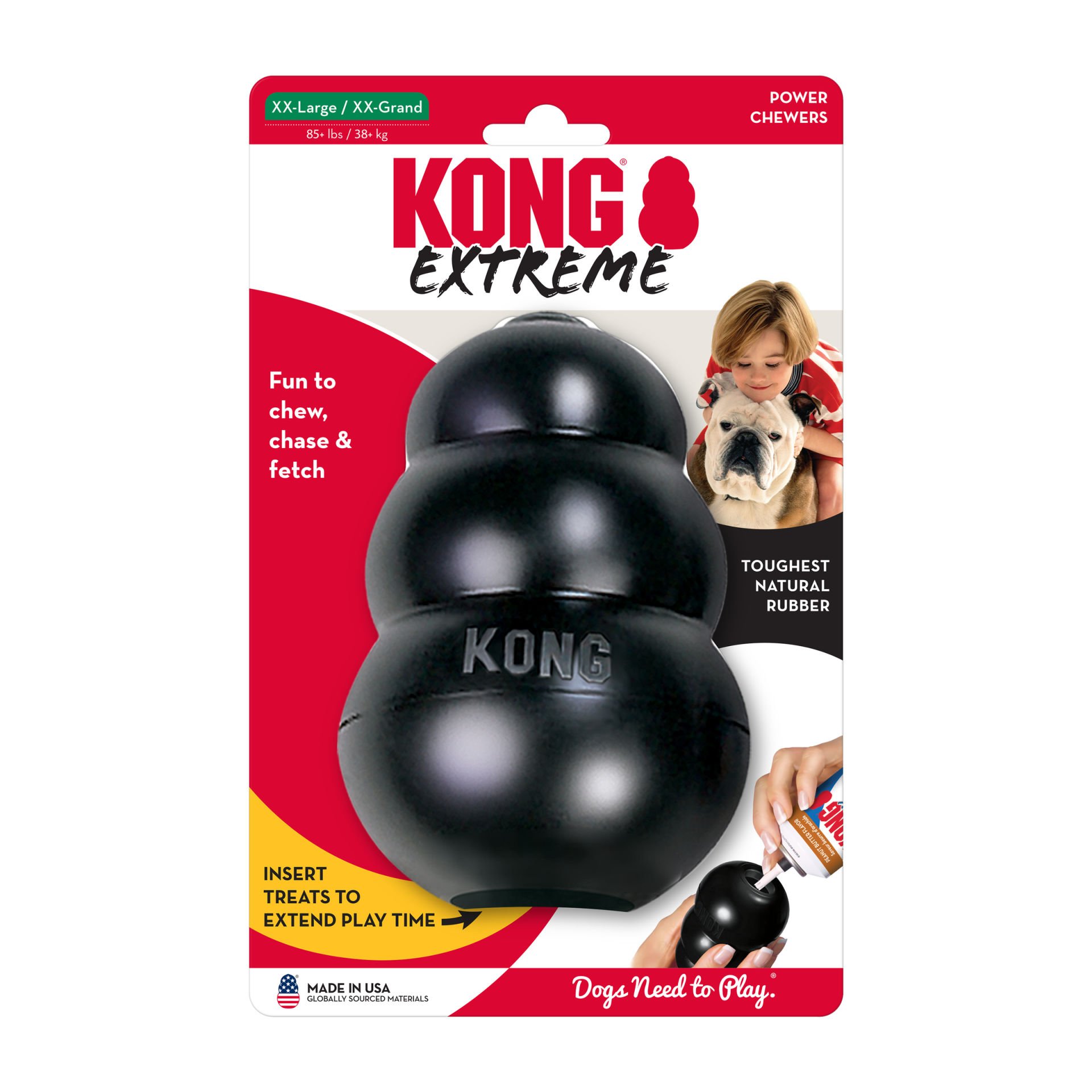 KONG Extreme Köpekler için Çok Amaçlı Isırma Oyuncağı Ultra Sert XXL