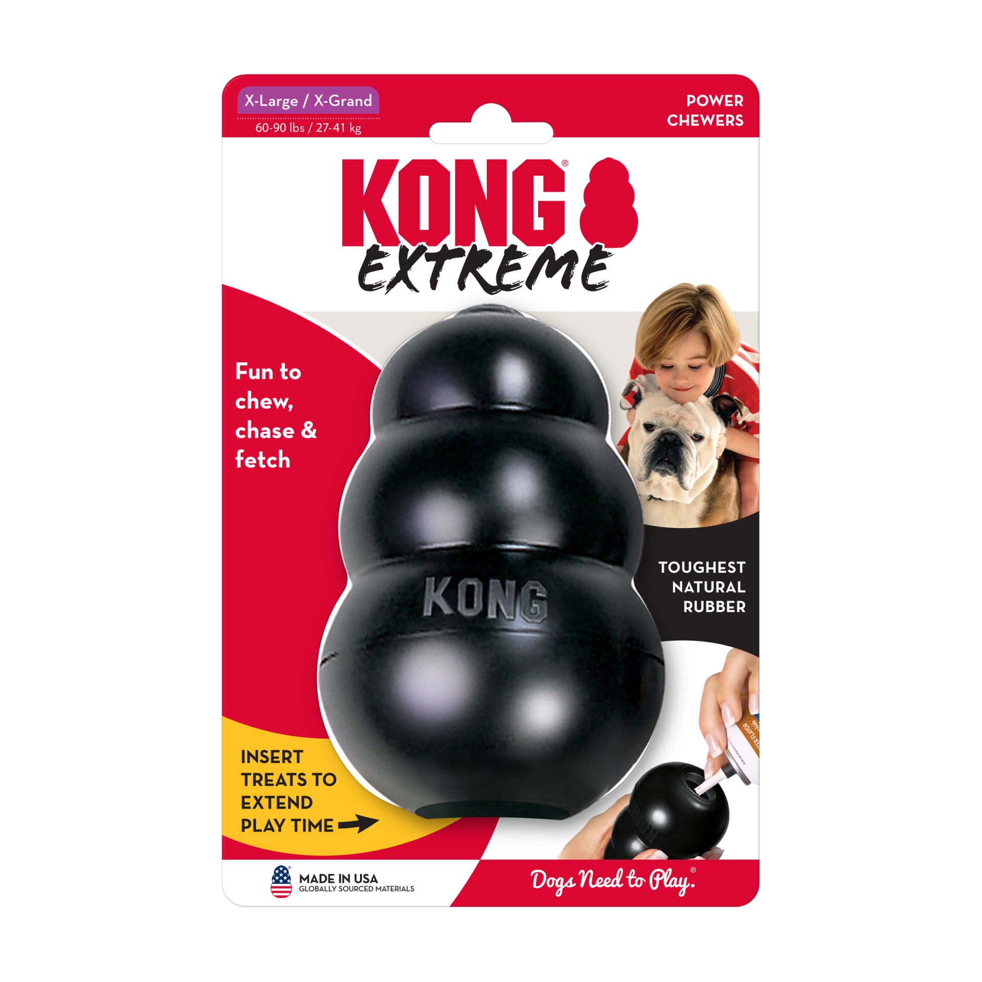 KONG Extreme Köpekler için Çok Amaçlı Isırma Oyuncağı Ultra Sert XL