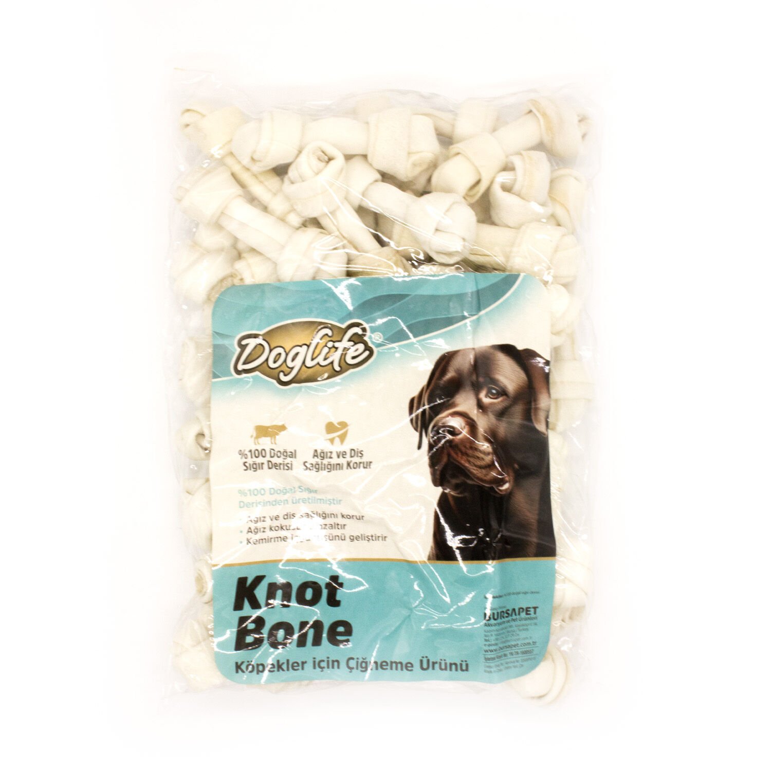 201180-Doglife Düğümlü Kemik White 30Gr/Ad. 40Lı