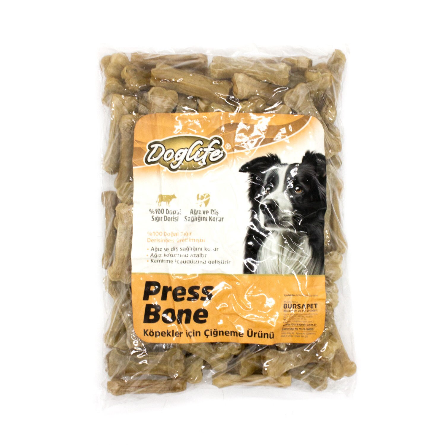 201181-Doglife Press Kemik Naturel 20Gr/Ad. 100Lü