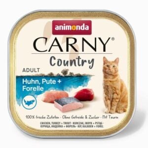 Animonda Carny Country Tavuklu Hindili ve Alabalıklı Yetişkin Kedi Konservesi 100g 32li Skt:02/28
