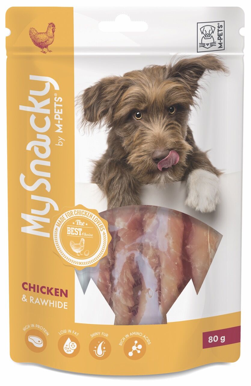19010915 M-Pets My Snacky Chıcken & Rawhıde Köpek Ödülü 80Gr